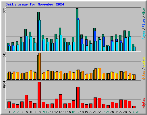 Daily usage for November 2024