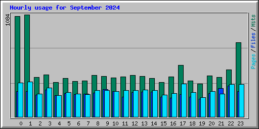Hourly usage for September 2024