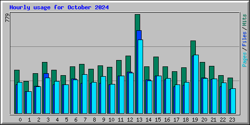 Hourly usage for October 2024