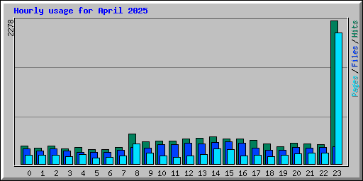 Hourly usage for April 2025