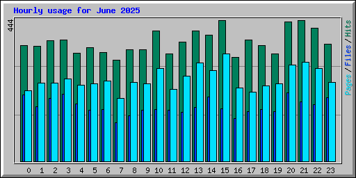 Hourly usage for June 2025