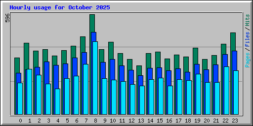 Hourly usage for October 2025