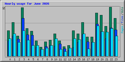 Hourly usage for June 2026